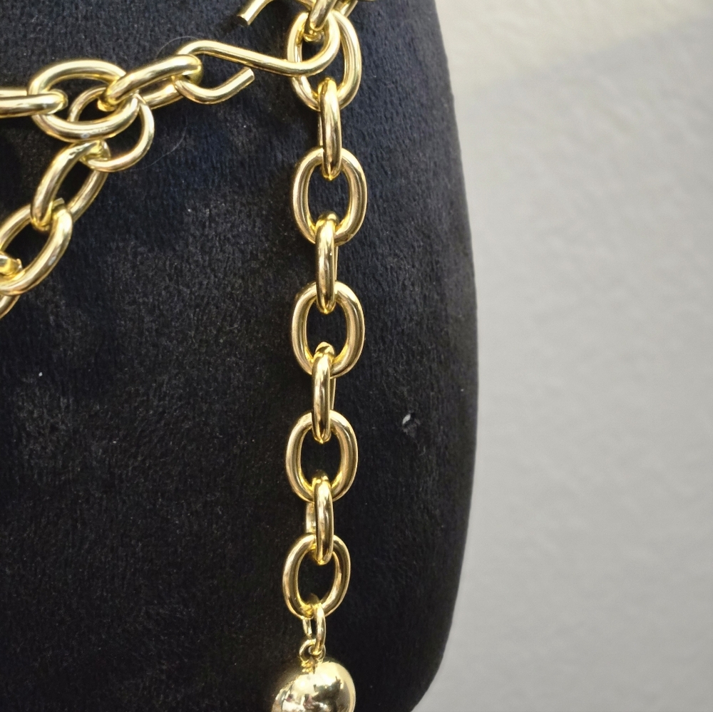 Gold Chain Draped Waist Belt - Picture 3 of 4